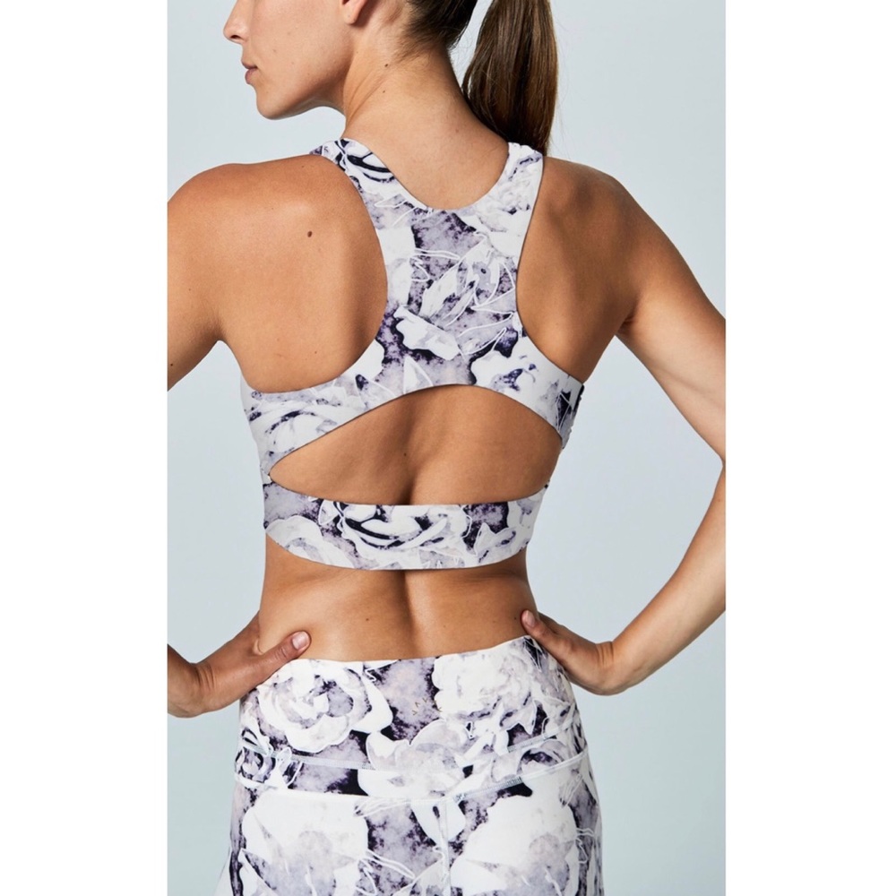 Varley Walsh Bra Crop Top in Ink Vintage Floral